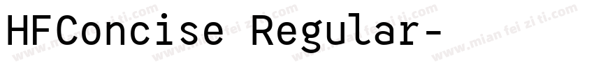 HFConcise Regular字体转换
